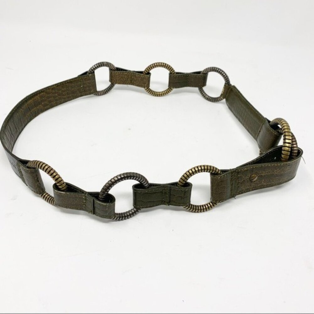 Vintage Carlisle leather concho western country belt goth biker grunge